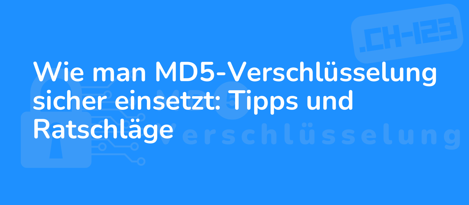 securely implement md5 encryption tips and advice depicted by a strong lock symbol against a backdrop of code in vibrant blue hues